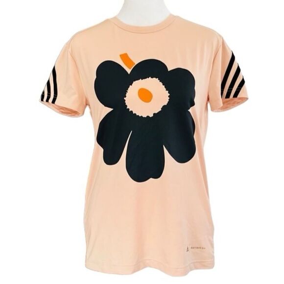 ADIDAS MARIMEKKO PRIMEGREEN AEROREADY TRAINING 3-STRIPES FLORAL GRAPHIC TEE - Picture 1 of 8